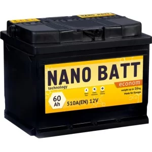 Акумулятор автомобільний NANO BATT Econom 60A +лів (1) 510A