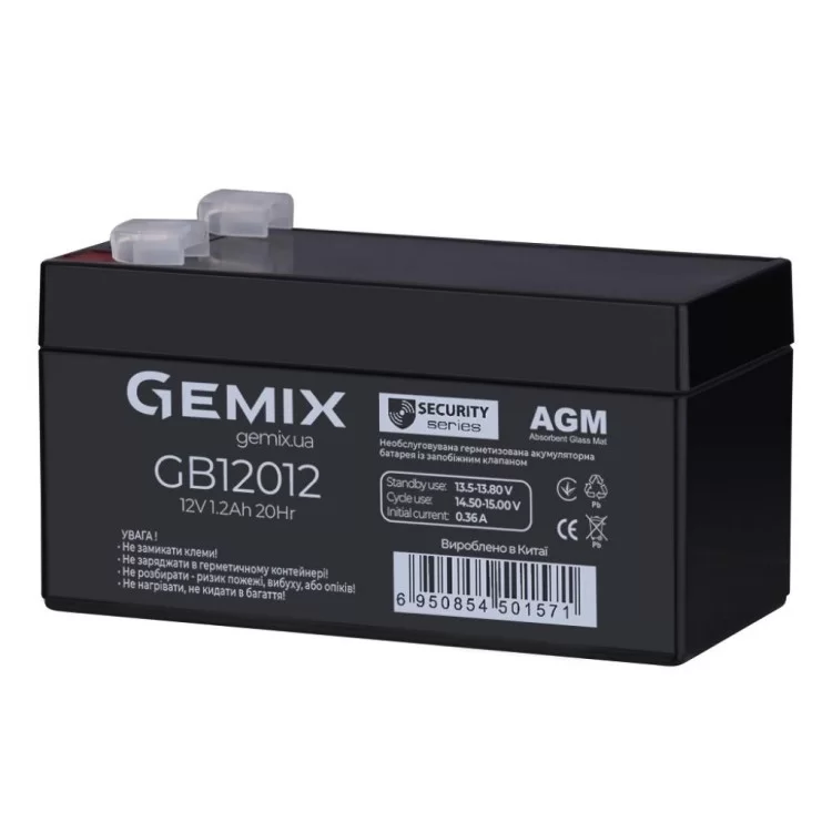 Батарея до ДБЖ Gemix GB 12В 1.2 Ач (GB12012) ціна 459грн - фотографія 2