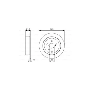 Гальмівний диск Bosch 0 986 479 T04