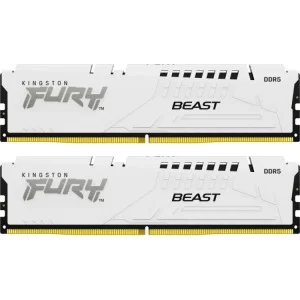 Модуль пам'яті для комп'ютера DDR5 64GB (2x32GB) 5600 MHz FURY Beast White Kingston Fury (ex.HyperX) (KF556C40BWK2-64)