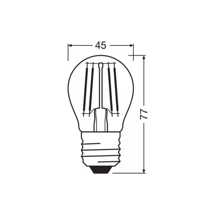 в продажу Лампочка Osram LED CL P60 5,5W/827 230V FIL E27 (4058075434882) - фото 3