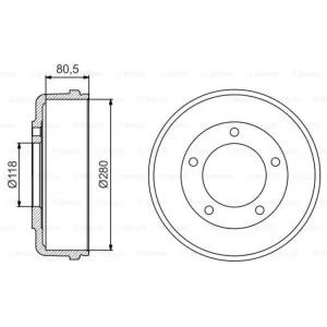 Тормозной барабан Bosch 0 986 477 203