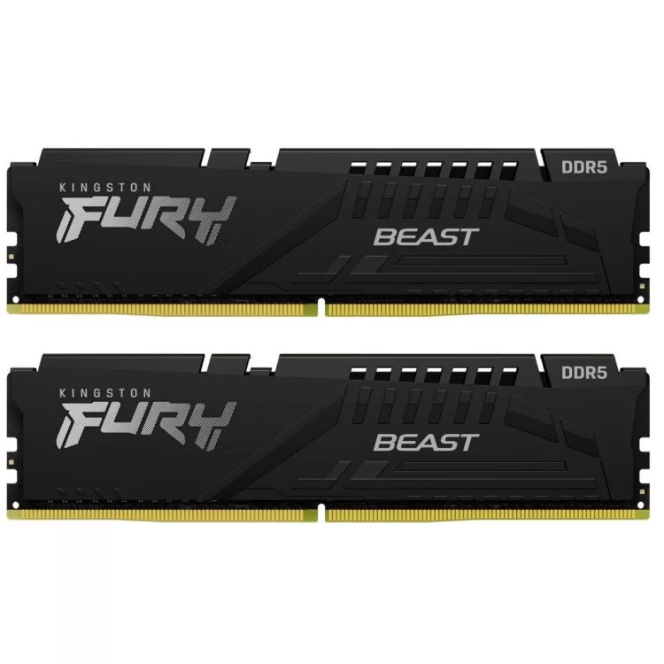 Модуль памяти для компьютера DDR5 64GB (2x32GB) 5600 MHz Beast Black Kingston Fury (ex.HyperX) (KF556C36BBEK2-64)