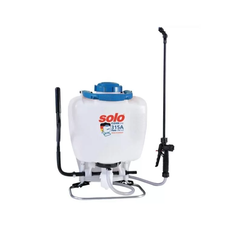 Опрыскиватель Solo ручной ранцевый 15 л, мембранный, давление 4 бар, труб 50 см, вес 4.5 кг (315A)