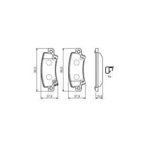 Тормозные колодки Bosch 0 986 424 790