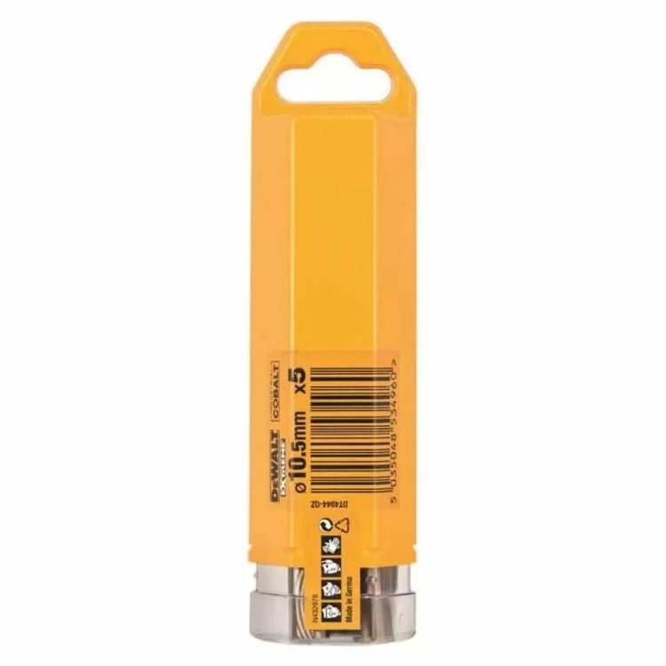 в продаже Сверло DeWALT EXTREME INDUSTRIAL COBALT HSS-CO, 10,5 х 133 х 84 мм, 5 шт (DT4944) - фото 3