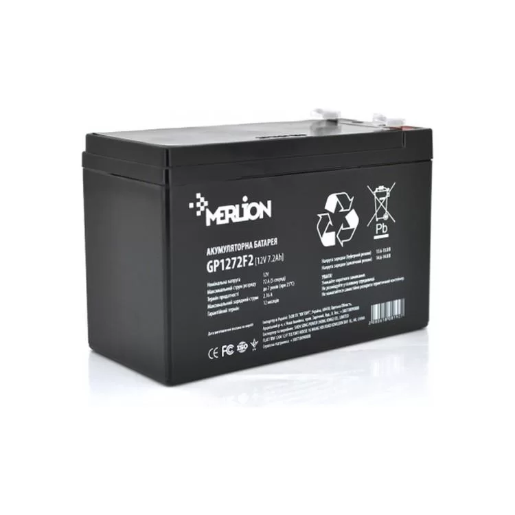 Батарея до ДБЖ Merlion 12V-7.2Ah black (GP1272F2B) Батарея до ДБЖ Merlion 12V-7.2Ah black (GP1272F2B)