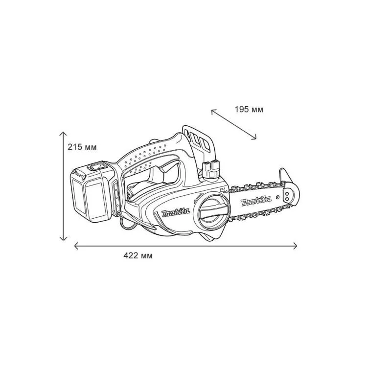 в продаже Цепная пила Makita LXT, 115мм (без АКБ и БП) (DUC122Z/BUC122Z) - фото 3