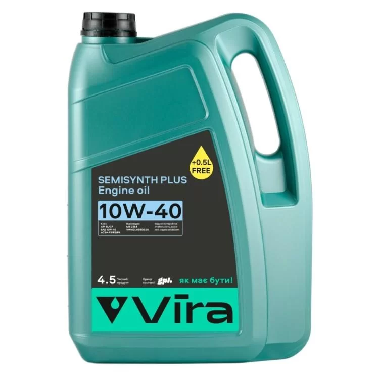 Моторное масло VIRA Semisynthetic Plus 10W-40 4,5 л (VI0357)