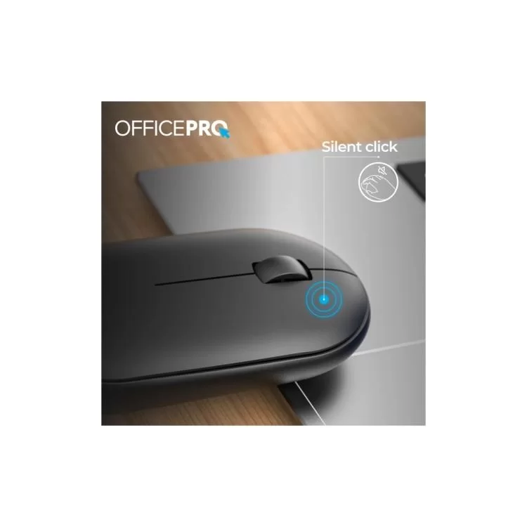 Мышка OfficePro M185B Silent Click Wireless Black (M185B) - фото 10