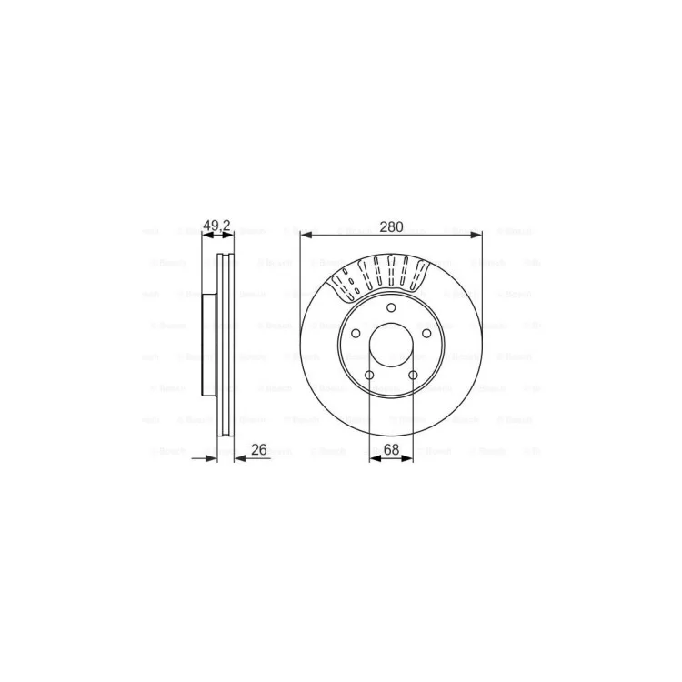 Тормозной диск Bosch 0 986 479 678 цена 1 711грн - фотография 2