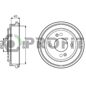 Тормозной барабан Profit 5020-0042