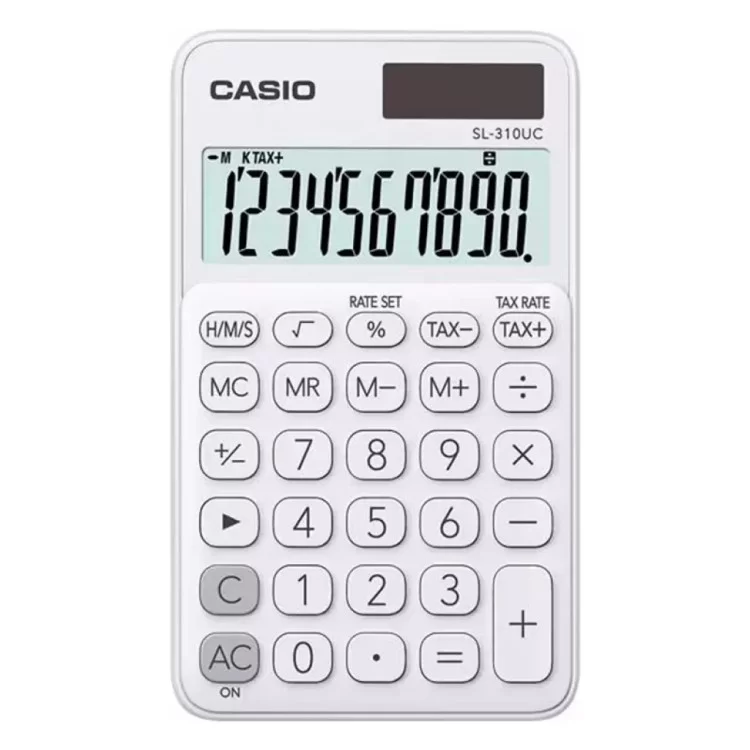 Калькулятор Casio SL-310UC-WE-W-EC, белый (CALC-CAS-SL-310UC-WE)