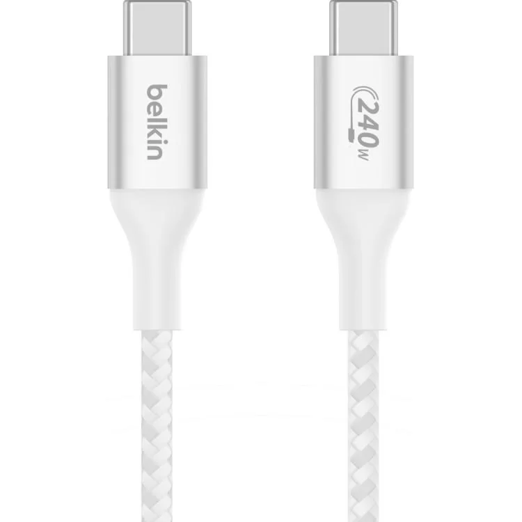 в продаже Дата кабель USB-C to USB-C 1.0m 240W white Belkin (CAB015BT1MWH) - фото 3