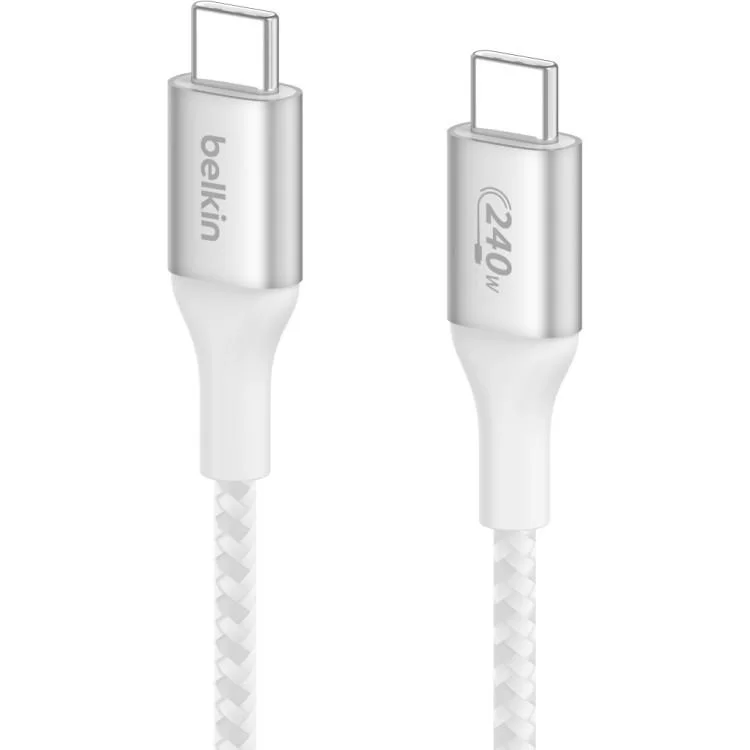 продаем Дата кабель USB-C to USB-C 1.0m 240W white Belkin (CAB015BT1MWH) в Украине - фото 4