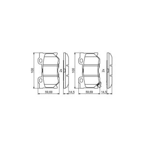 Тормозные колодки Bosch 0986494863