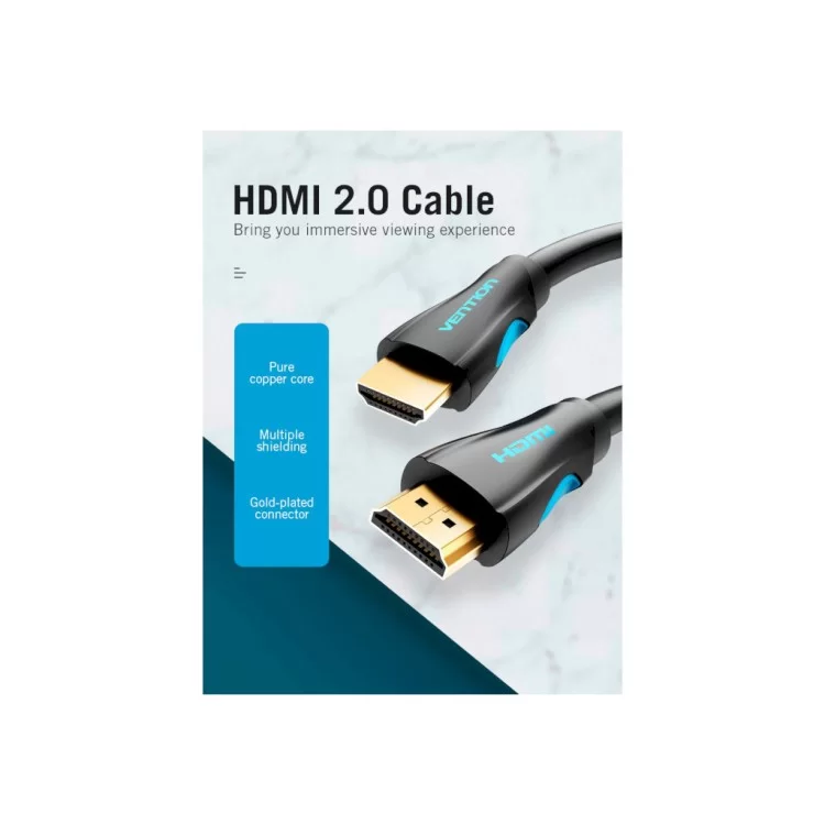 в продаже Кабель мультимедийный HDMI to HDMI 20.0m V2.0 4K 30Hz PVC Vention (VAA-M02-B2000) - фото 3