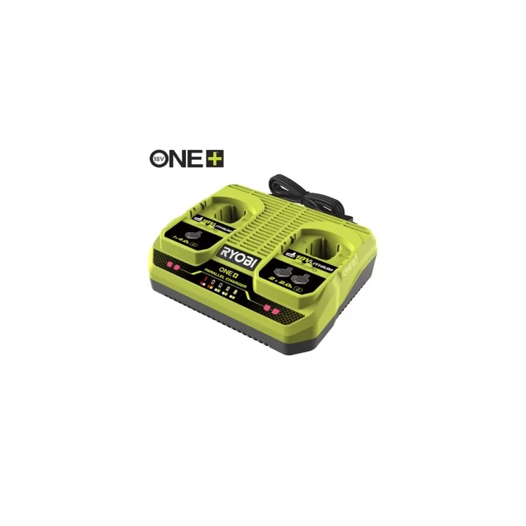 Зарядний пристрій для акумуляторів інструменту Ryobi ONE+ двопортовий RC18240G, 18В. (5133005581)