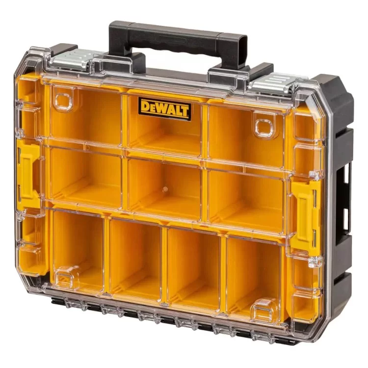 в продажу Ящик для інструментів DeWALT TSTAK, прозора кришка, 10 чашок, IP54 (DWST82968-1) - фото 3