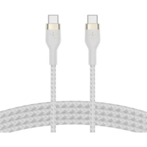 Дата кабель USB-C to USB-C 2.0m 60W White Belkin (CAB011BT2MWH)