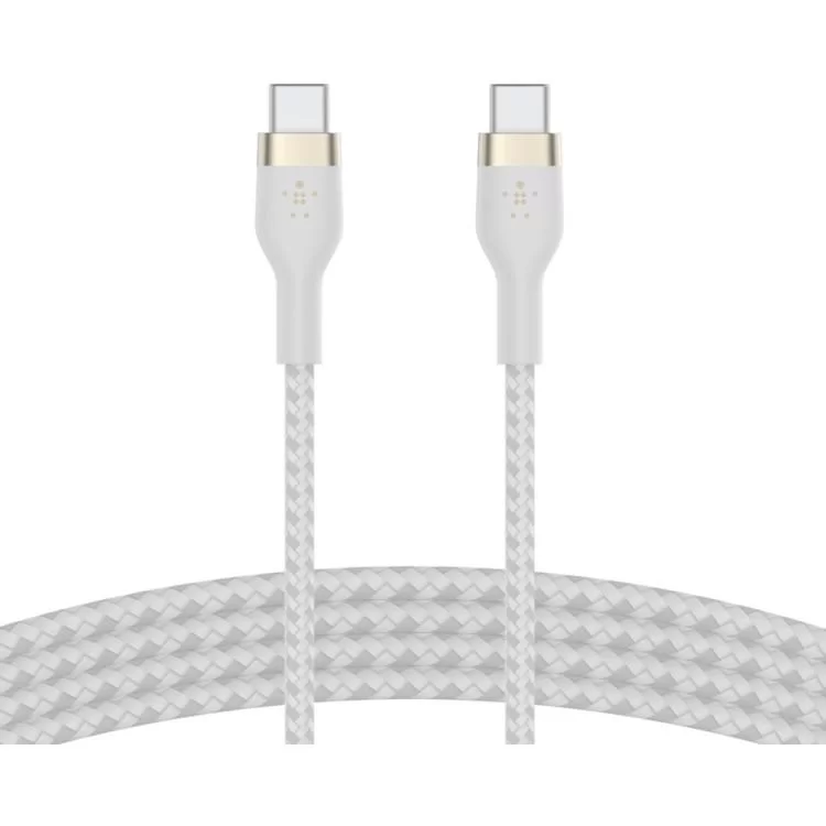 Дата кабель USB-C to USB-C 2.0m 60W White Belkin (CAB011BT2MWH)