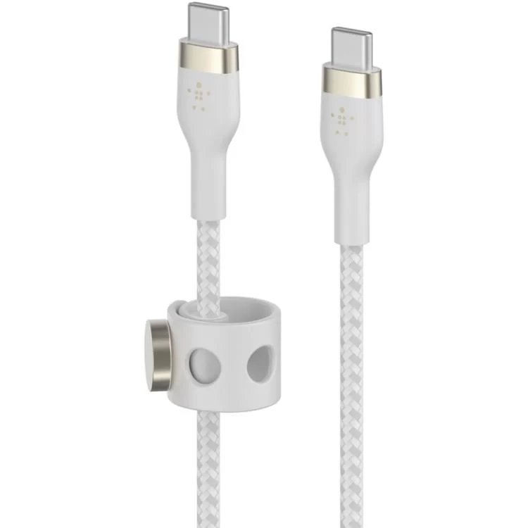 Дата кабель USB-C to USB-C 2.0m 60W White Belkin (CAB011BT2MWH) ціна 1 438грн - фотографія 2