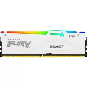 Модуль пам'яті для комп'ютера DDR5 32GB 6400 MHz Beast White RGB XMP Kingston Fury (ex.HyperX) (KF564C32BWA-32)