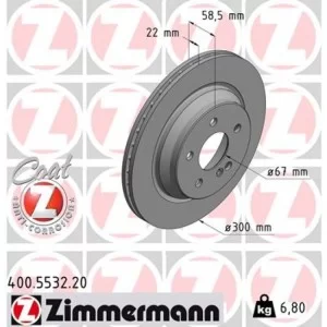 Гальмівний диск ZIMMERMANN 400.5532.20