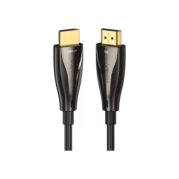 Кабель мультимедійний HDMI to HDMI 20.0m V2.0 Optical 4K 60Hz 18Gbps Dolby 7.1 PVC Black Zinc Alloy Vention (ALABQ) ціна 5 098грн - фотографія 2