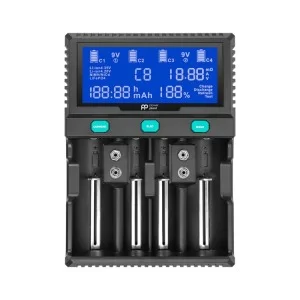 Зарядний пристрій для акумуляторів PowerPlant PP-A4 (Ni-MH,Cd,Li-ion,LiFePO4 / input AC 100V-240V DC 12V) (AA620173)