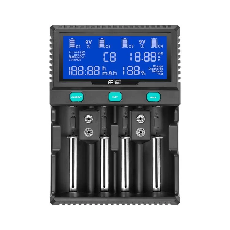 Зарядний пристрій для акумуляторів PowerPlant PP-A4 (Ni-MH,Cd,Li-ion,LiFePO4 / input AC 100V-240V DC 12V) (AA620173) Зарядний пристрій для акумуляторів PowerPlant PP-A4 (Ni-MH,Cd,Li-ion,LiFePO4 / input AC 100V-240V DC 12V) (AA620173)