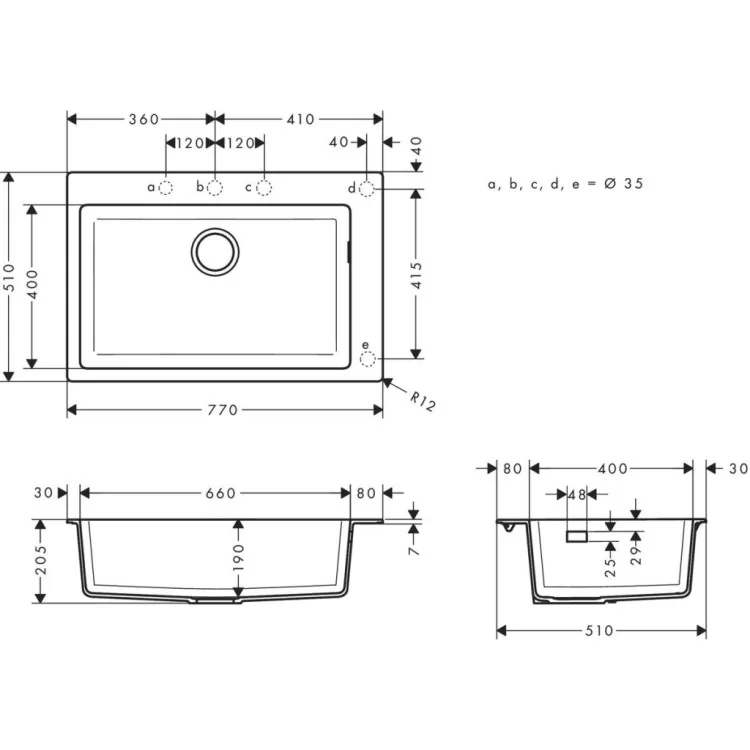 Мийка кухонна Hansgrohe S51 S510-F660/43313380 (43313380) ціна 38 583грн - фотографія 2