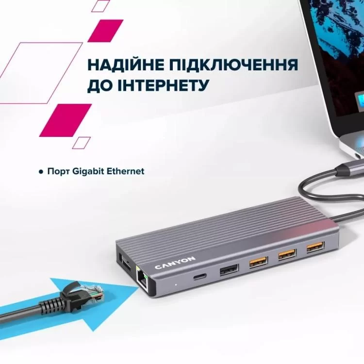 Порт-репликатор Canyon Docking Station DS-16 13 in 1 4k USB-C hub (CNS-TDS16) - фото 12