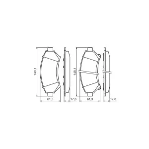 Тормозные колодки Bosch 0 986 424 466