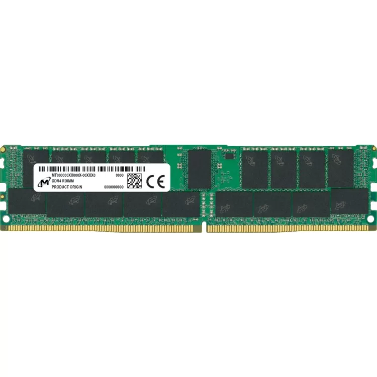 Модуль памяти для сервера Micron DDR4 RDIMM 32GB 1Rx4 3200 CL22 (16Gbit) (Single Pack) (MTA18ASF4G72PZ-3G2R)