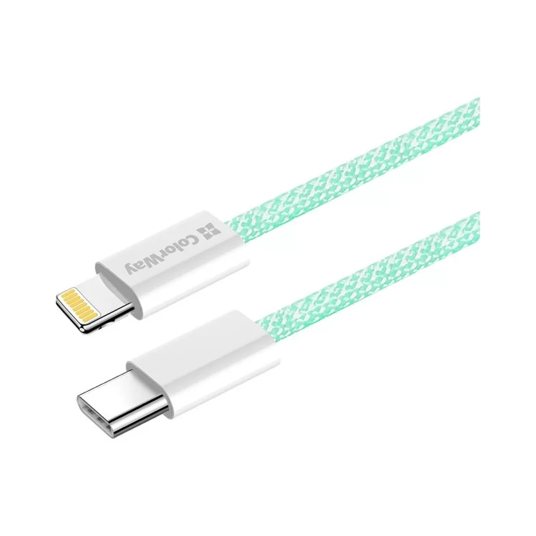 продаем Дата кабель USB-C to Lightning 1.0m 27W green ColorWay (CW-CBPDCL061-G) в Украине - фото 4