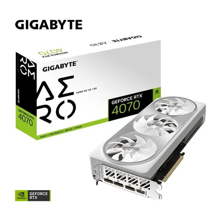 Видеокарта GIGABYTE GeForce RTX4070 12Gb AERO OC (GV-N4070AERO OCV2-12GD) - фото 9