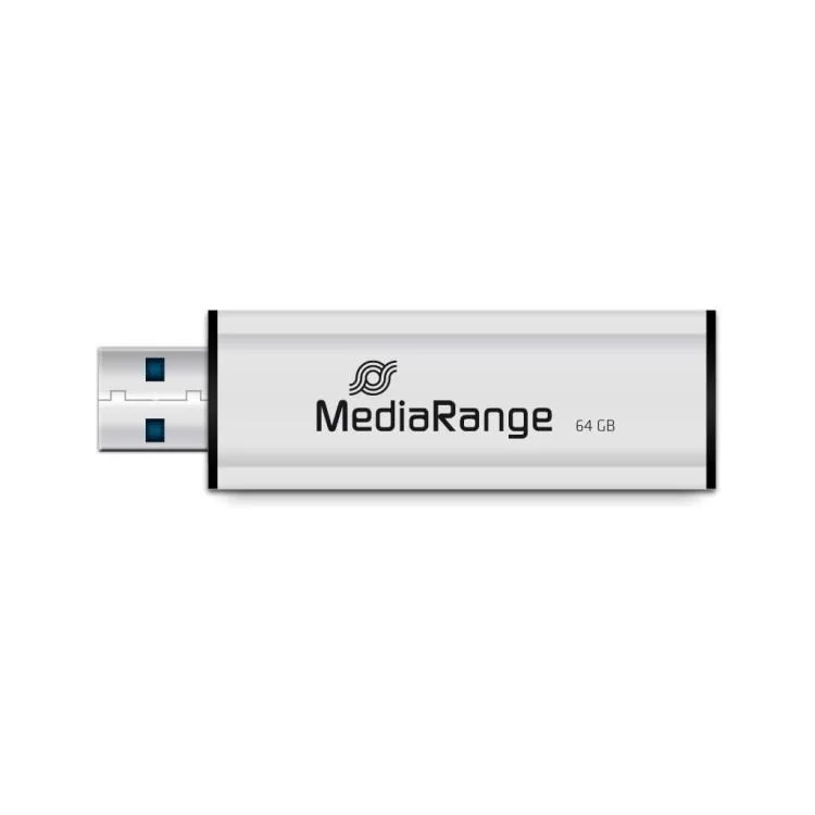 в продажу USB флеш накопичувач Mediarange 64GB Black/Silver USB 3.0 (MR917) - фото 3