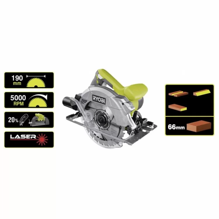 Дискова пила Ryobi Ryobi RCS1600-K (5133002779) інструкція - картинка 6