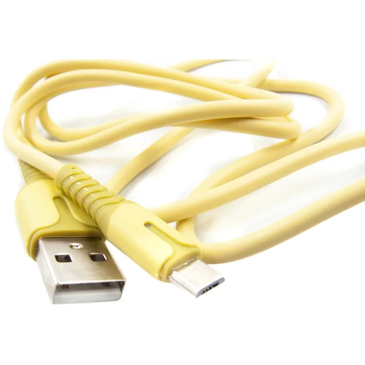 Дата кабель USB 2.0 AM to Micro 5P 1.0m yellow Dengos (PLS-M-IND-SOFT-YELLOW) ціна 301грн - фотографія 2