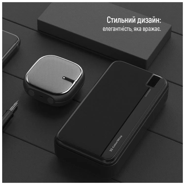 Батарея универсальная ColorWay 20 000 mAh PD/22.5W, QC/3.0, black (CW-PB200LPA4BK-PD) отзывы - изображение 5