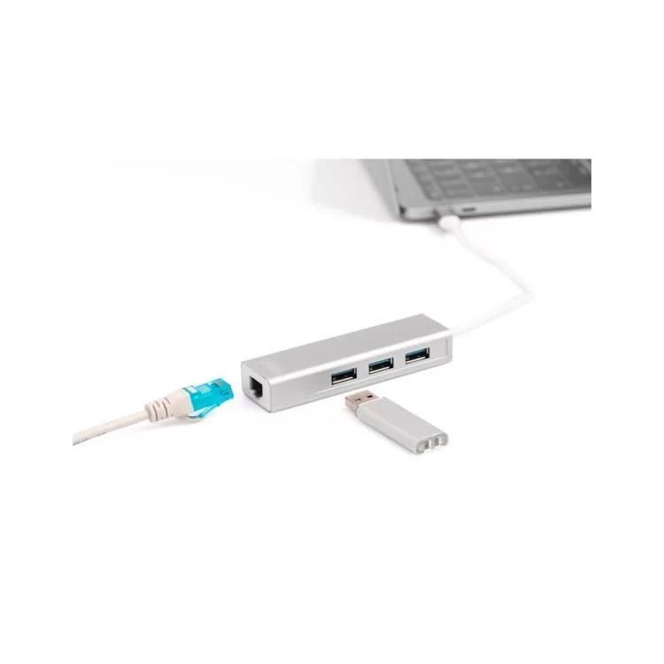 продаємо Концентратор Digitus USB-C - USB 3.0 3 Port Hub + Gigabit Ethernet (DA-70255) в Україні - фото 4