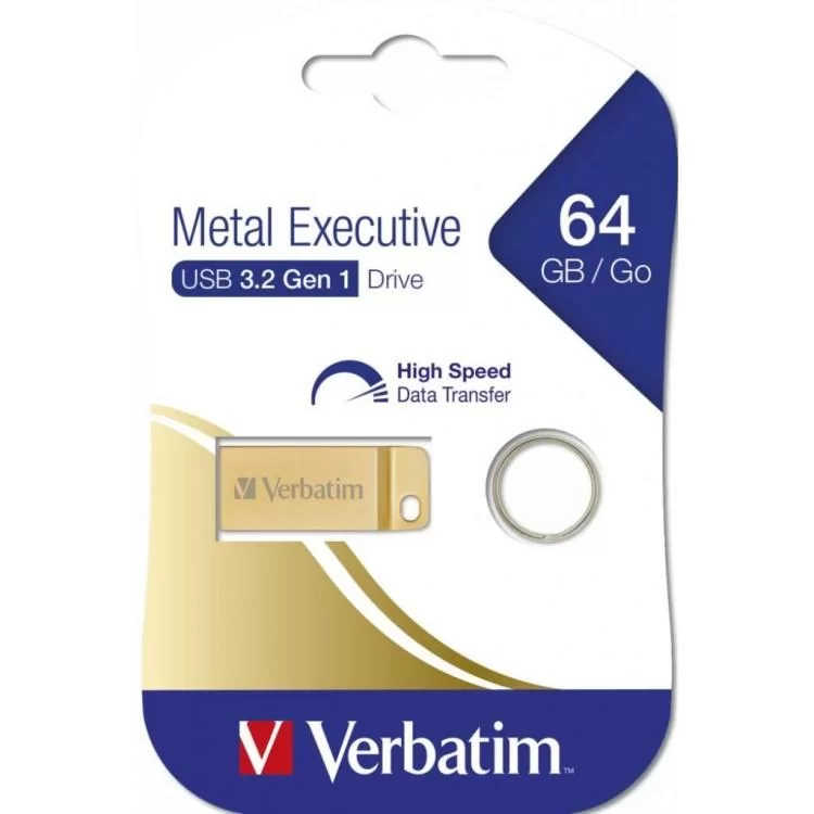 USB флеш накопичувач Verbatim 64GB Metal Executive Gold USB 3.0 (99106) відгуки - зображення 5