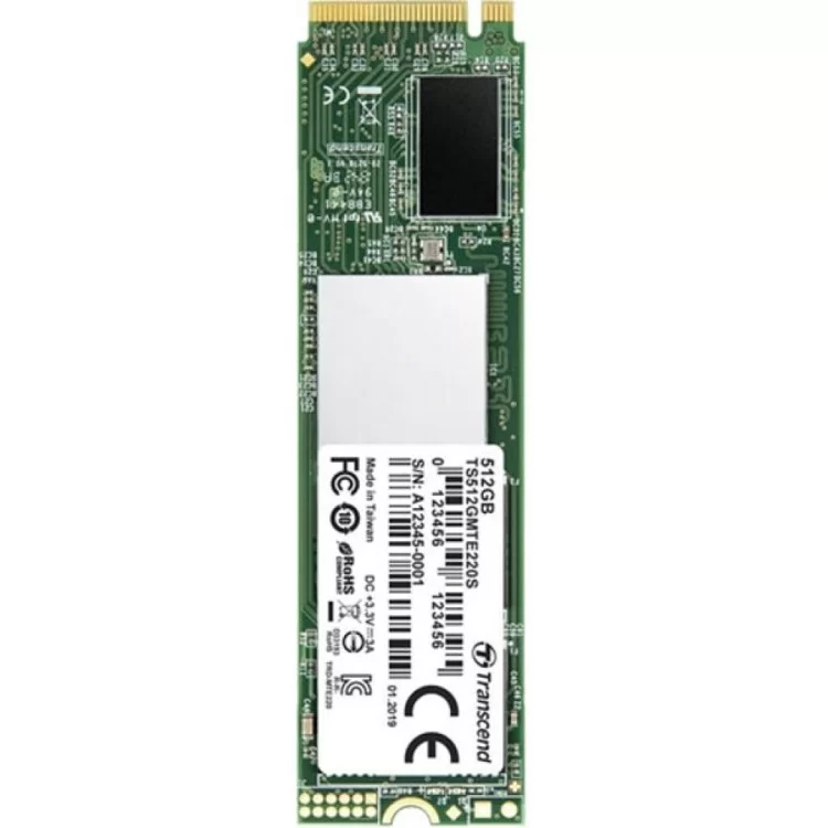 Накопичувач SSD M.2 2280 512GB Transcend (TS512GMTE220S)