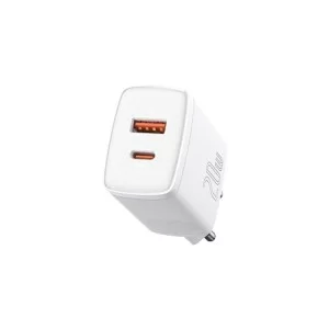 Зарядний пристрій Baseus Compact Quick Charger U+C 20W EU White (CCXJ-B02)