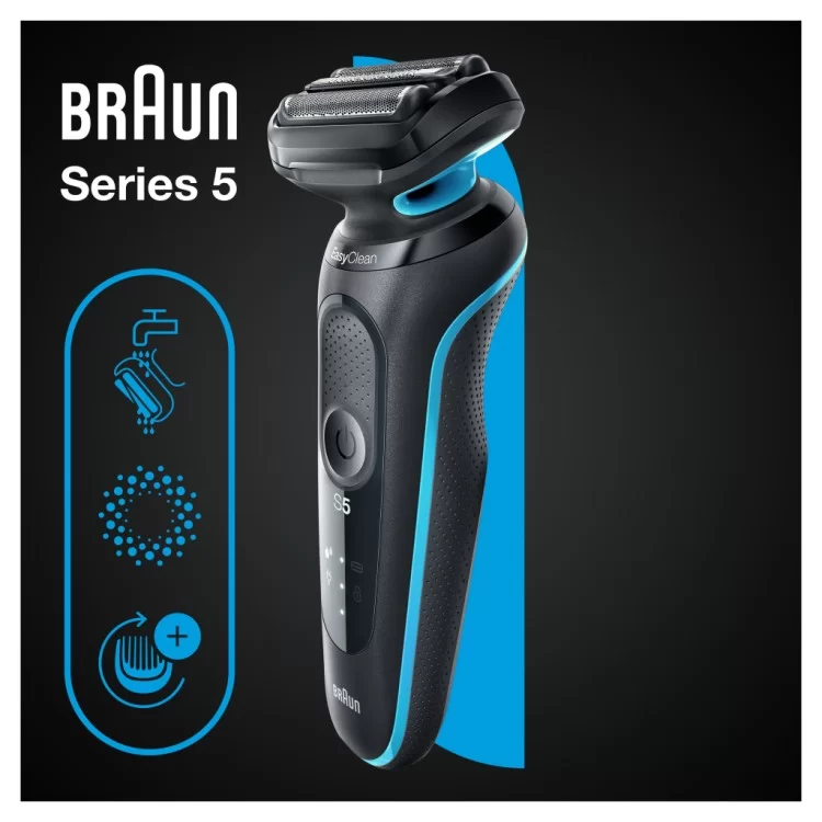 продаємо Електробритва Braun Series 5 51-M1000s BLACK / MINT в Україні - фото 4