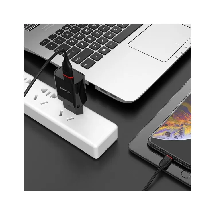 Зарядний пристрій BOROFONE BA20A Sharp charger set(Lightning) Black (BA20ALB) характеристики - фотографія 7