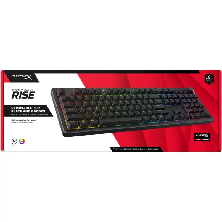 Клавіатура HyperX Alloy Rise PBT HX Red USB UA Black (7G7A3AA) інструкція - картинка 6