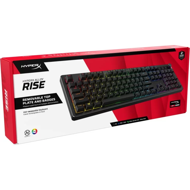 Клавіатура HyperX Alloy Rise PBT HX Red USB UA Black (7G7A3AA) характеристики - фотографія 7