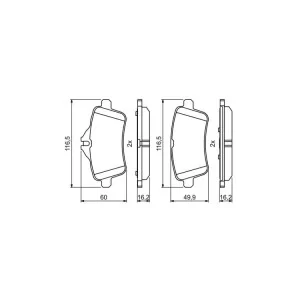 Тормозные колодки Bosch 0986494771